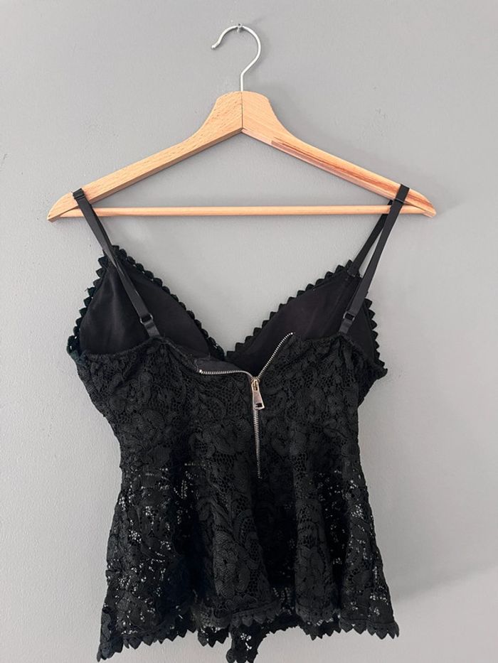 Top Noir (Dentelle) Taille Unique Made In Italie 🇮🇹 - photo numéro 2