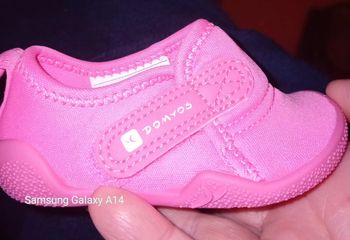 Chaussures tissus domestique rose