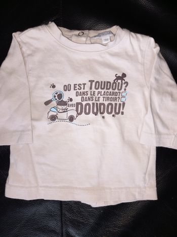 Tee-shirt manches longues 3 mois TBE