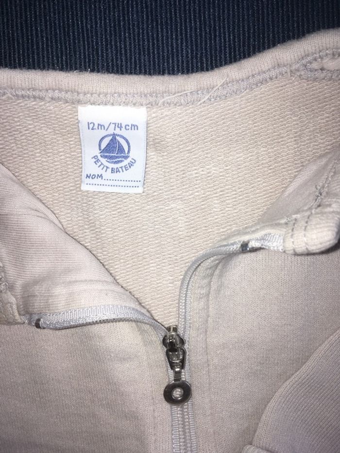 Gilet Zip Petit Bateau 12 mois - photo numéro 2