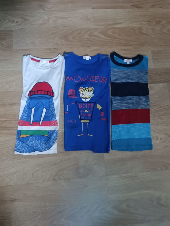 Lot de 3 Tee shirts manches longues Dpam 6 ans