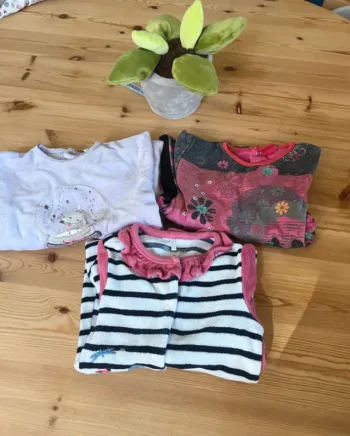 Lot de 3 dors bien pyjama grenouillère velour hiver 9 mois