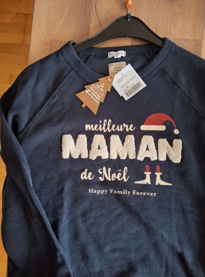 Sweat meilleure maman de Noël S vertbaudet - photo numéro 3
