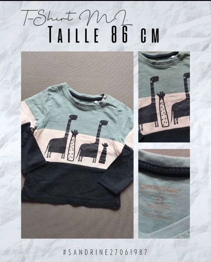 T-shirt manches longues bleu