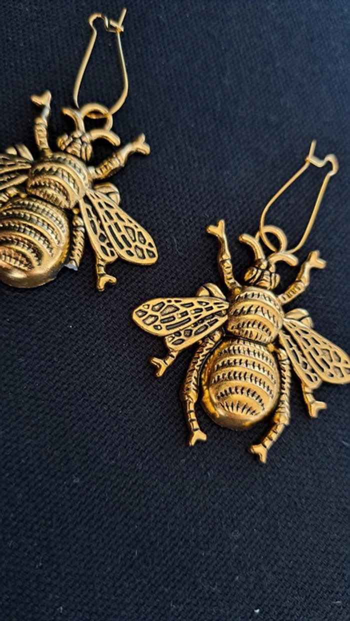 Boucles d'oreilles abeilles - photo numéro 4