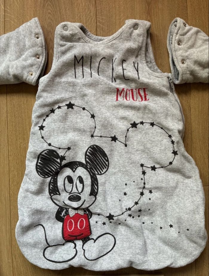 Gigoteuse chaude Disney Mickey 0-6 mois gris velours doux 💫 - photo numéro 2