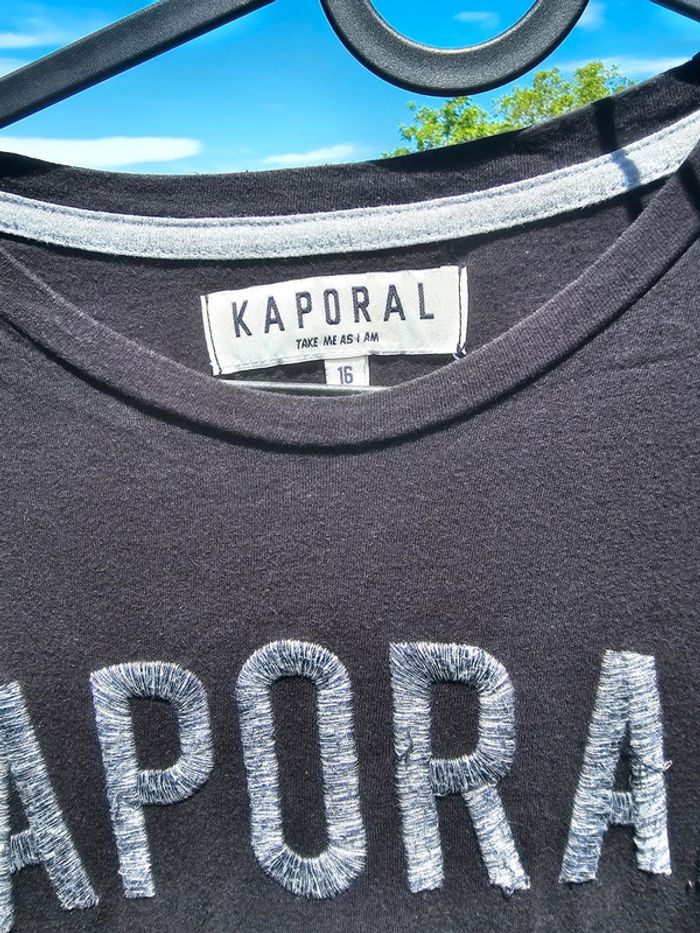 Tee-shirt manche longue taille 16 ans noir kaporal - photo numéro 6