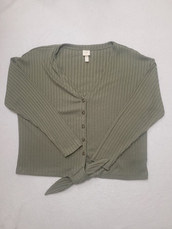 Gilet vert H&M Très bon état (L) - photo numéro 1