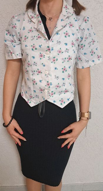 Chemisier vintage à fleurs 70s