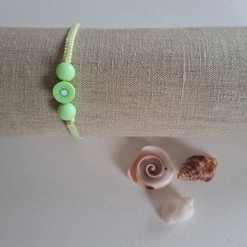 (Réduction) Bracelet avec perles menthe