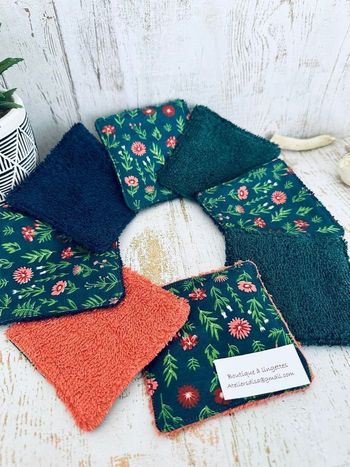 Lingettes lavable et réutilisable lot de 6