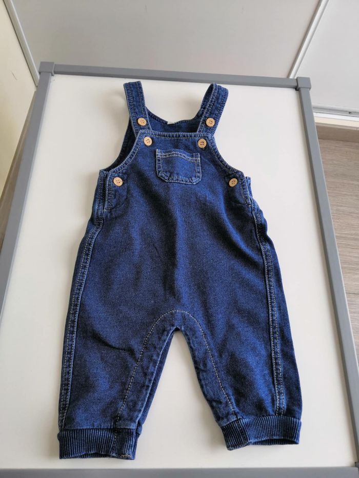 Ensemble salopette denim + tee-shirt imprimé 6 mois Plus Collection - photo numéro 3