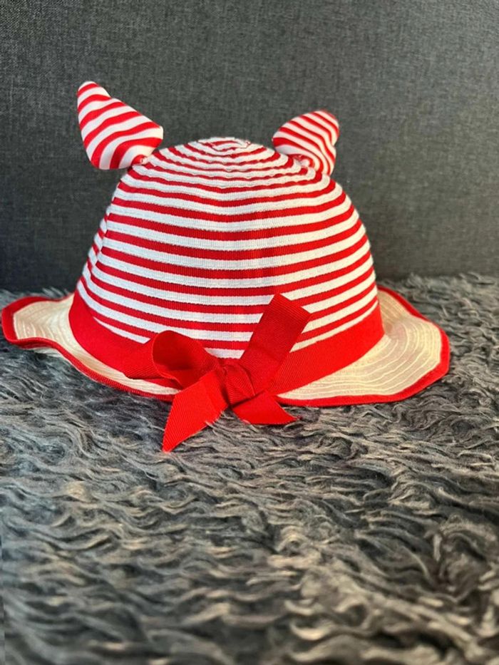 Chapeau protection solaire bébé fille lapin - photo numéro 4