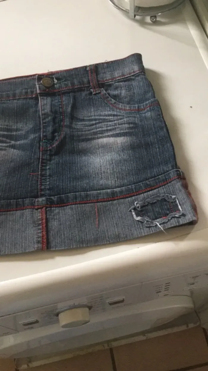 Jupe en jean stretch GEMO taille 8 ans - photo numéro 2