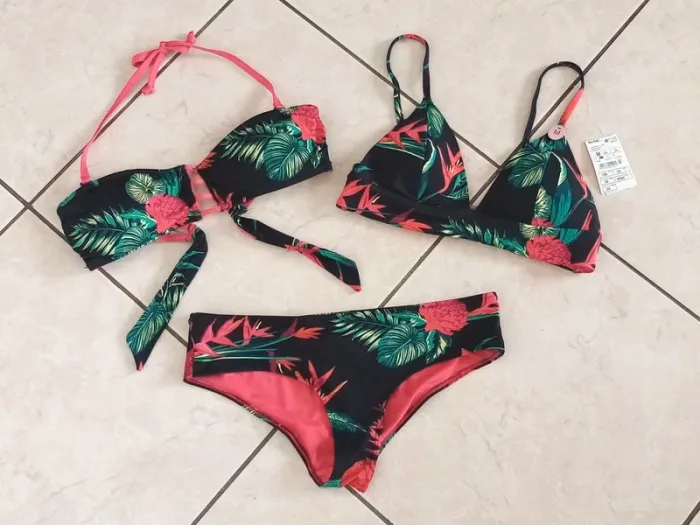 Bikini maillot de bain femme Kiabi taille M haut soutien gorge + bas slip
