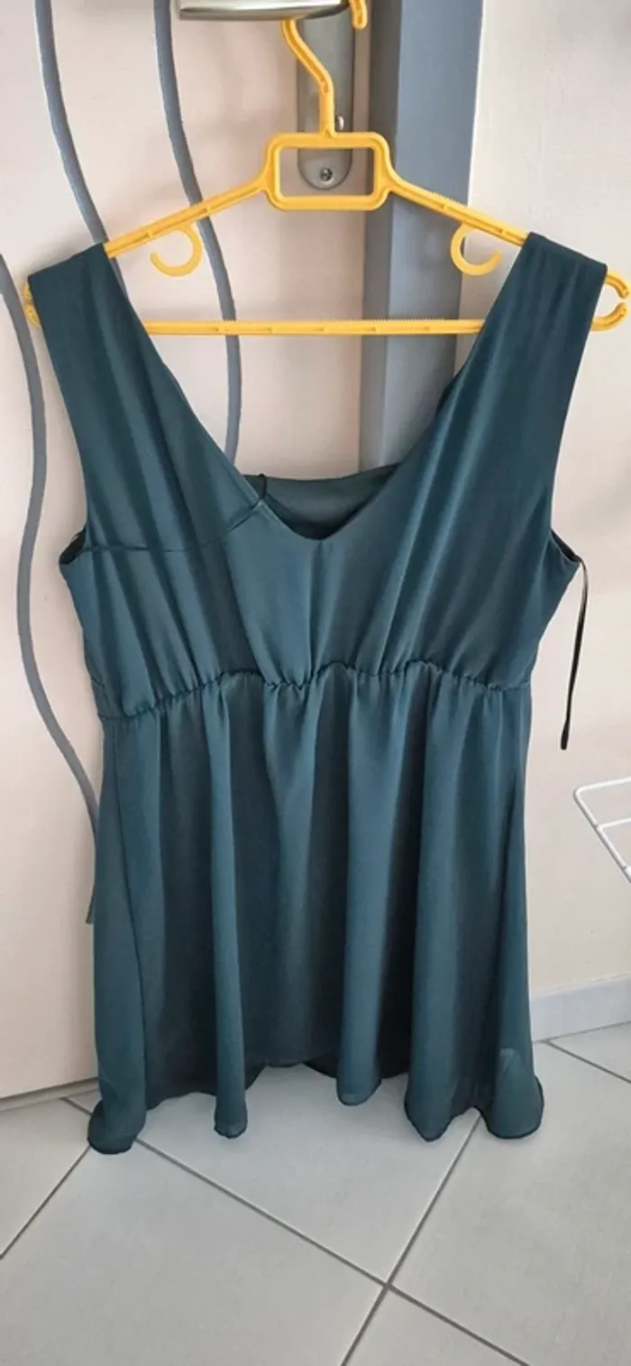 Robe verte foncée Naf Naf T42 - photo numéro 3