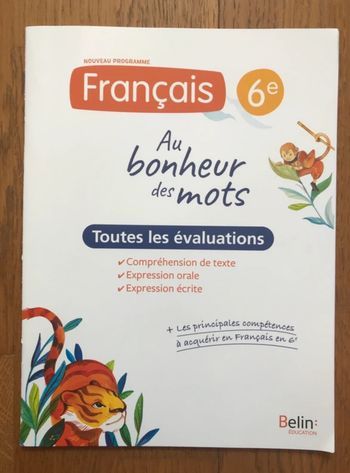 Évaluations Français 6ème - An bonheur des mots - édition 2025