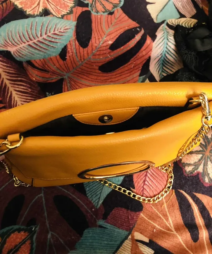 💛🍁Sac bandoulière Parfois jaune ocre doré automnal Crossbody bag golden ochre for autumn 🍁💛 - photo numéro 14