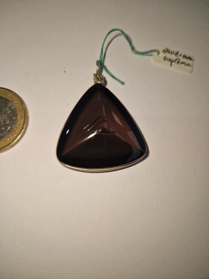 Pendentif obsidienne arc en ciel suprême oeil - photo numéro 7