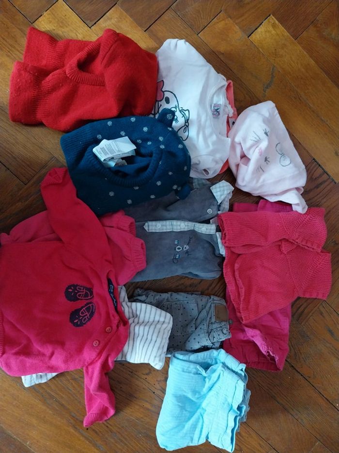 Gros lot de vêtements hiver filles 3 mois grandes marques - photo numéro 3