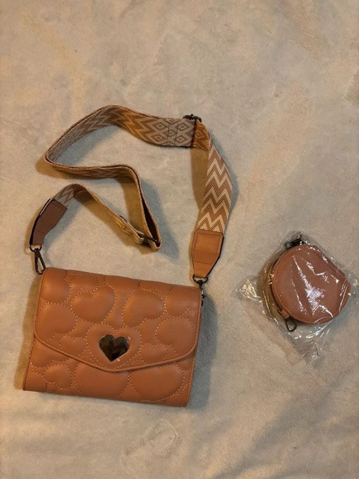 Sac à main coeur rose - photo numéro 4