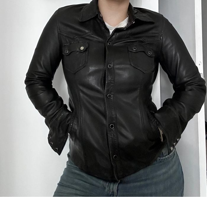 Veste en cuir de motard femme – Redskins Taille L | Cuir véritable | Très bon état - photo numéro 7