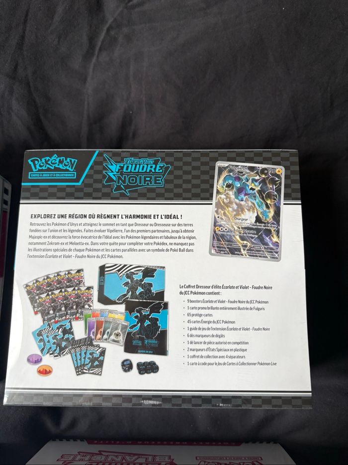 Lot Pokémon de 4 ETB 10.5 Flamme Blanche et Foudre Noire - photo numéro 4