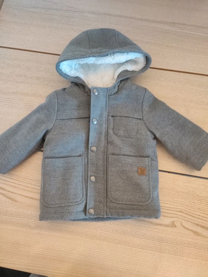 Manteau gris Kiabi 9 mois 69-72cm