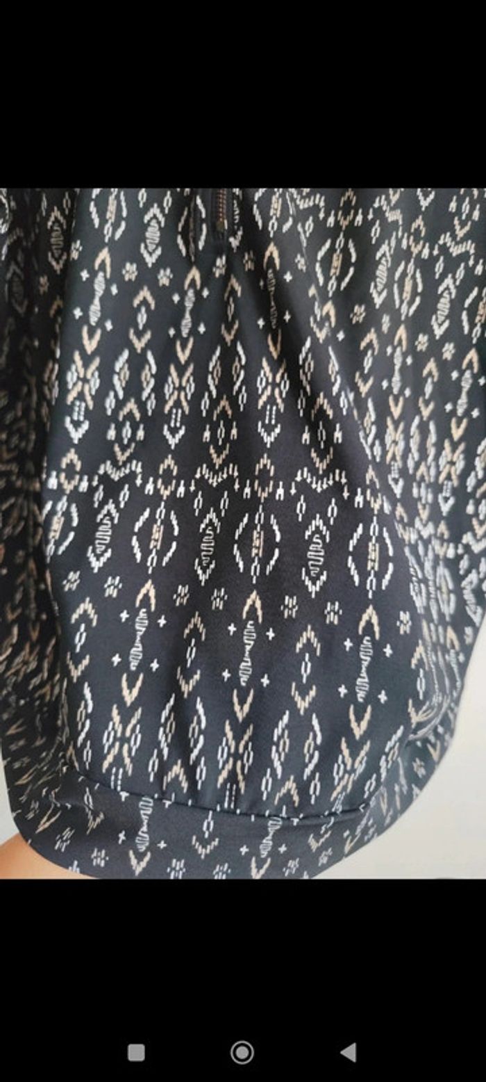 Blouse noire à motifs avec dentelle taille S Mosquitos - photo numéro 6