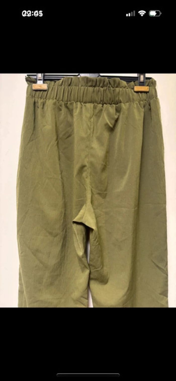 Joli pantalon neuf et confortable taille haute élastique kaki Shein taille 40 - photo numéro 6