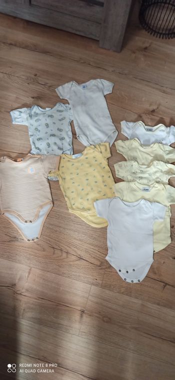 Lot de 9 bodies 6 mois