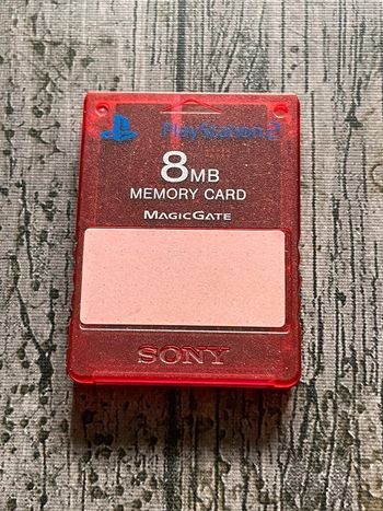 Carte Memoire 8MB Sony Playstation 2 PS2 officielle rouge transparente