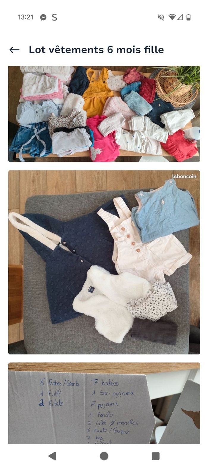 Vêtements 6 mois fille