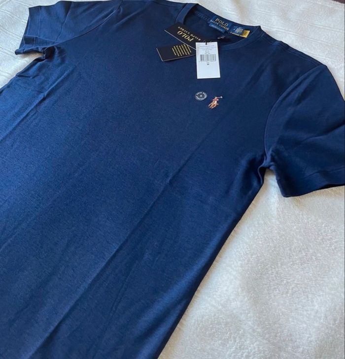 T-shirt  Ralph Lauren authentique Bleu Marine - photo numéro 2