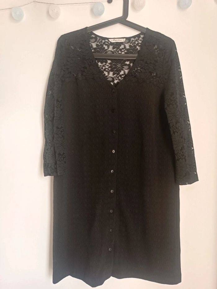 Robe noire dentelle Majolica Taille S Neuf - photo numéro 4