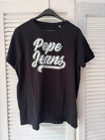 T-shirt noir Pepe jeans