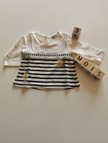 Tee shirt effet marinière