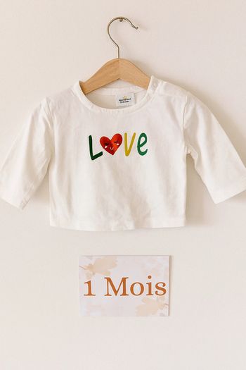 T-shirt manche longue 1mois - Tape à l'oeil