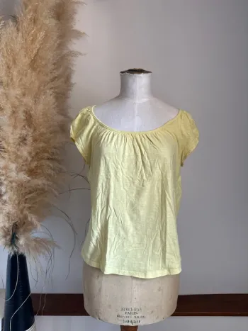 T-shirt jaune pastel M Promod