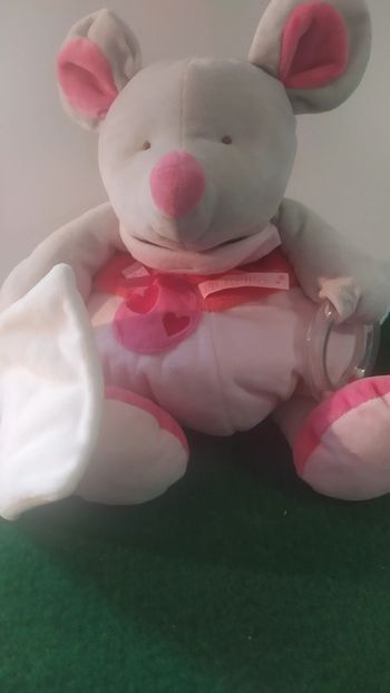 grosse souris doudou super activités anneaux baby nat