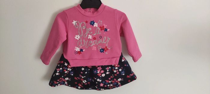 Robe rose à fleurs bébé fille My First Chicco 3 mois 56cm