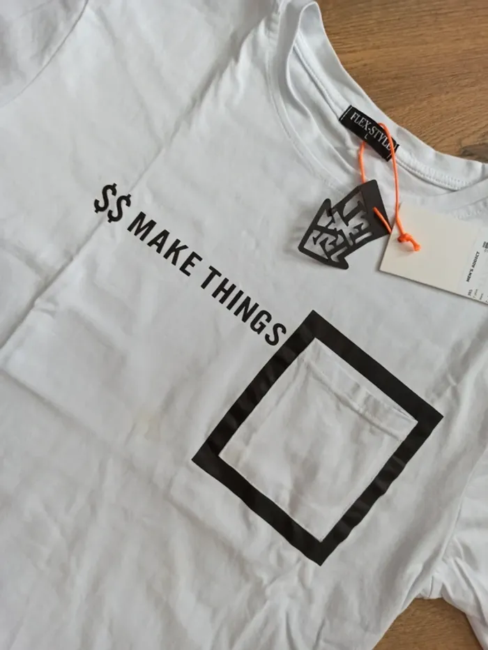 Tee shirt blanc homme L - photo numéro 4
