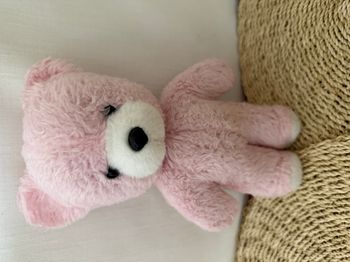 Ancienne peluche doudou ours rose NOUNOURS