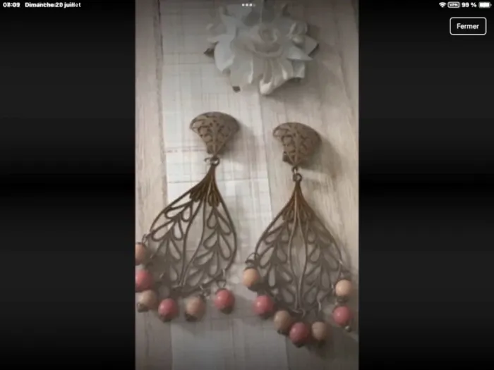 Boucles oreilles clip bohême