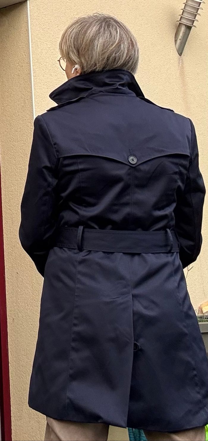 Beau trench femme bleu indigo - photo numéro 3