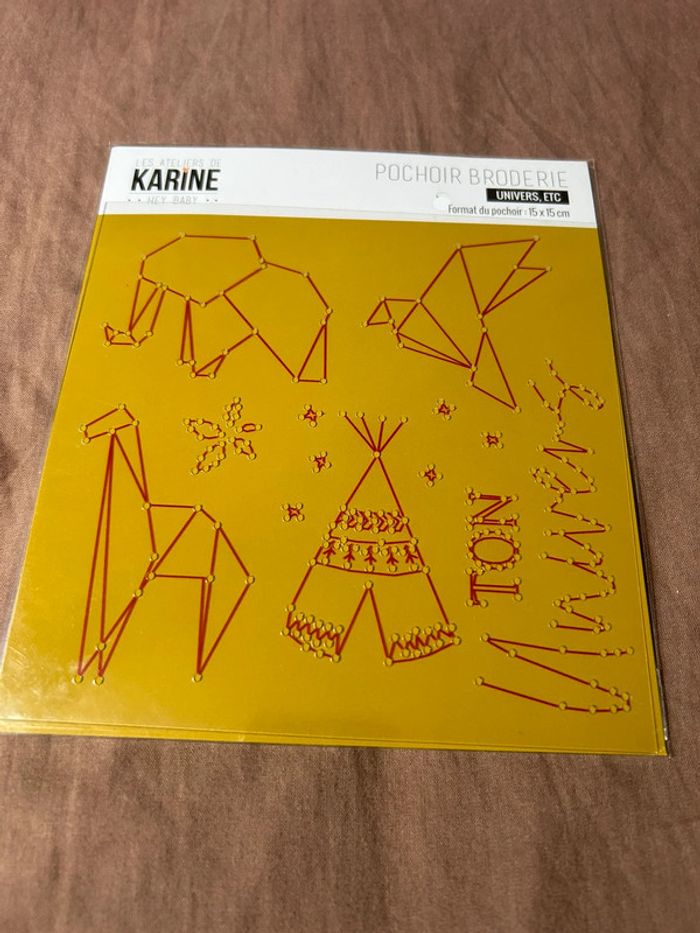 Pochoir broderie les ateliers de Karine neuf