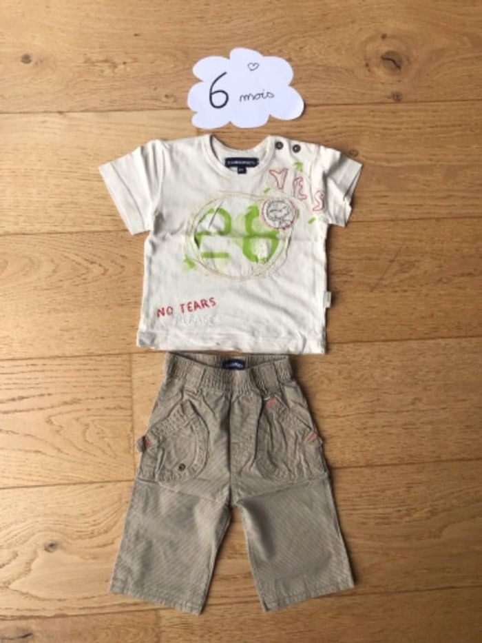 Ensemble t-shirt & pantacourt Jean Bourget 6 mois
