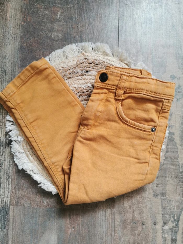 🌺Pantalon Ikks 24mois moutarde bébé garçon