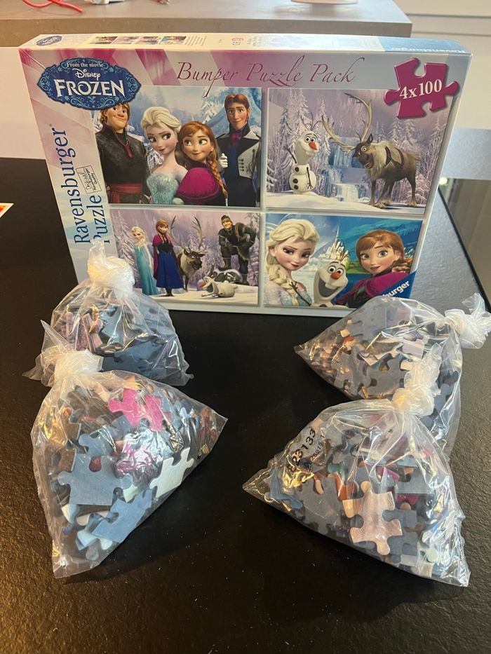 Lot de 4 puzzles La Reine des Neiges – 4 x 100 pièces