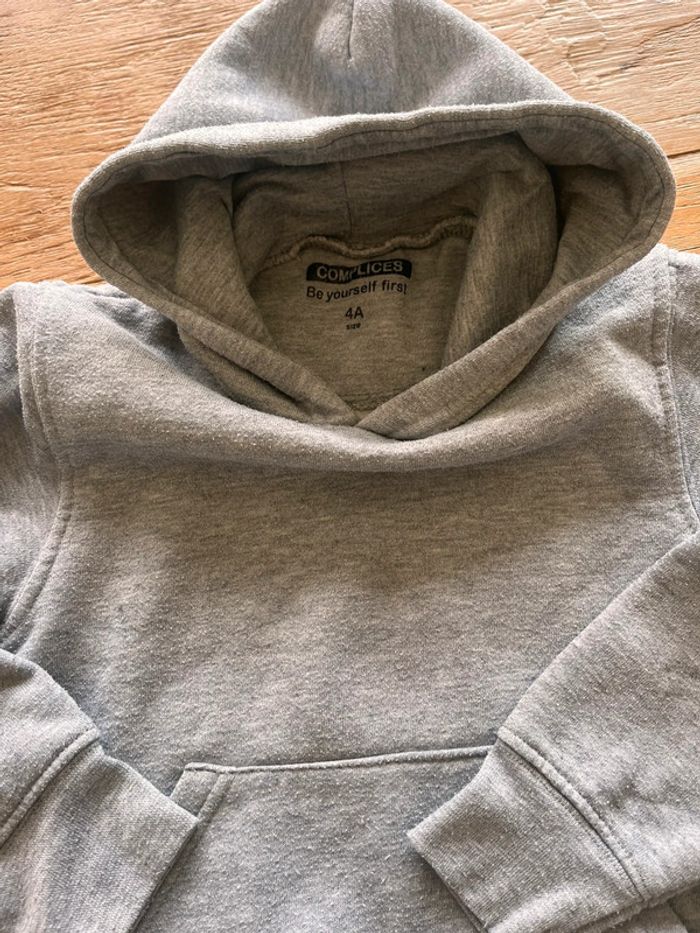Pull à capuche gris 4 ans Complice - photo numéro 5